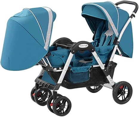 Doble Las muñecas Cochecito de niño, adecuados a Partir de 0 a 3 años, la manija de Altura Ajustable, Doble Dolly Juguete Cochecito para Navidad, Ideal para Renacido muñecas,Verde: Amazon.es: Deportes y