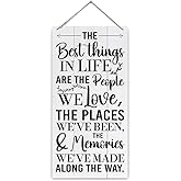 Inspirational Wood Sign, Family Decor, The Best Things in Life Sign, Decorative Hanging Wall Plaque Decor Sign, Farmhouse Wooden Wall Plaque, Home Decor Accent, Bedroom Decor, Friendship Sign