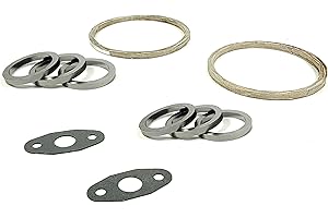 MKMDZ Front Rear Twin Turbocharger Gaskets Ring Kit for BMW N54 135i 335i 535i xDrive 3.0L