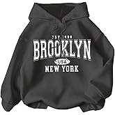 RoseSeek Women's Graphic Cheetah Letter Print Hoodie Preppy Long Sleeve Oversized Sweatshirts Hooded Pullover Tops