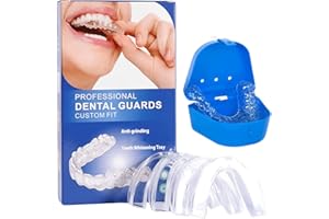 BDLLMDES Mouth Guard for Grinding Teeth, 4 Pcs Mouth Guard for Sleeping at Night, Reusable Mouth Guards for Clenching Teeth at Night, Night Guard for Teeth
