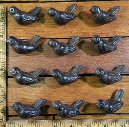 Amazon Com 12 Bird Drawer Pull Knobs Handles 2x1 Rustic Cast Iron