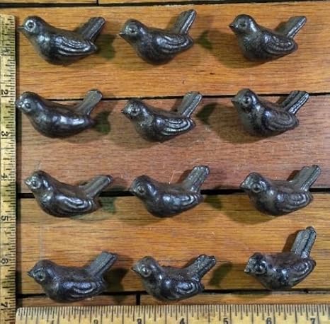 Amazon Com 12 Bird Drawer Pull Knobs Handles 2x1 Rustic Cast Iron