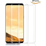 Galaxy S8 Plus Screen Protector [2 Pack] Tempered Glass Screen Protector[Full Coverage][Anti-scratch][Bubble Free][Anti-Fingerprint ][9H Hardness]HD Screen Protector Film For Galaxy S8 Plus