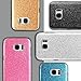 MEKO Glitter Bling Rubber Shock Absorbing and Scratch Resistant Bumper Case for Samsung Galaxy S7 Edge, Pink