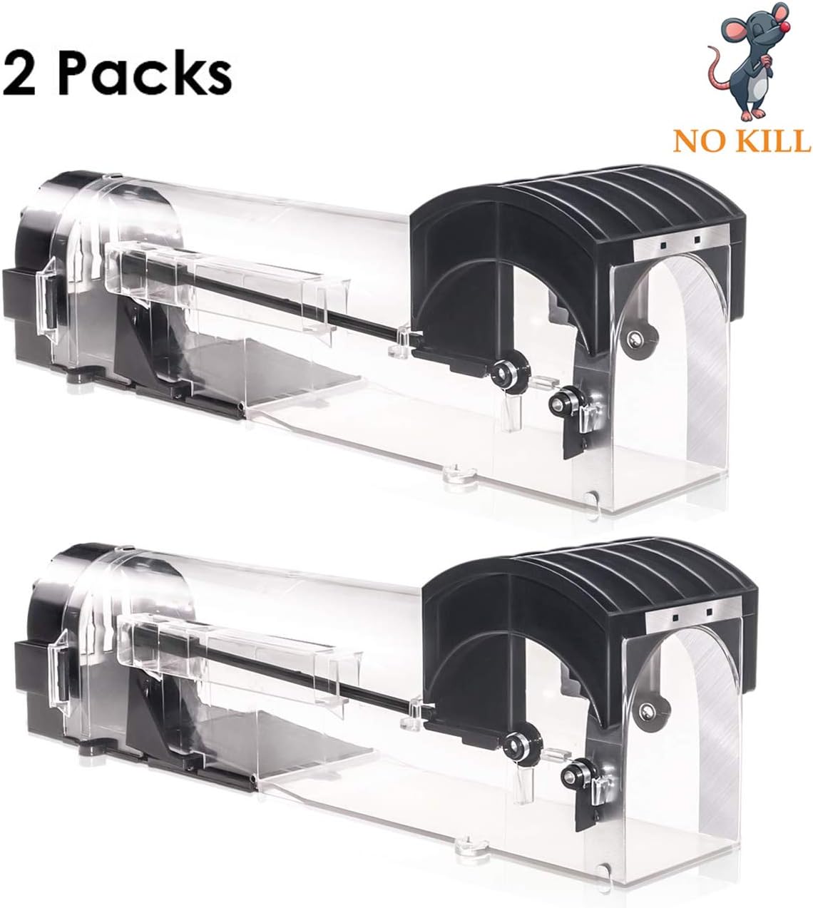 Laxus Humane Mouse Trap, No Kill Reusable Rodent Trap Rat Catcher Friendly for Pets and Children