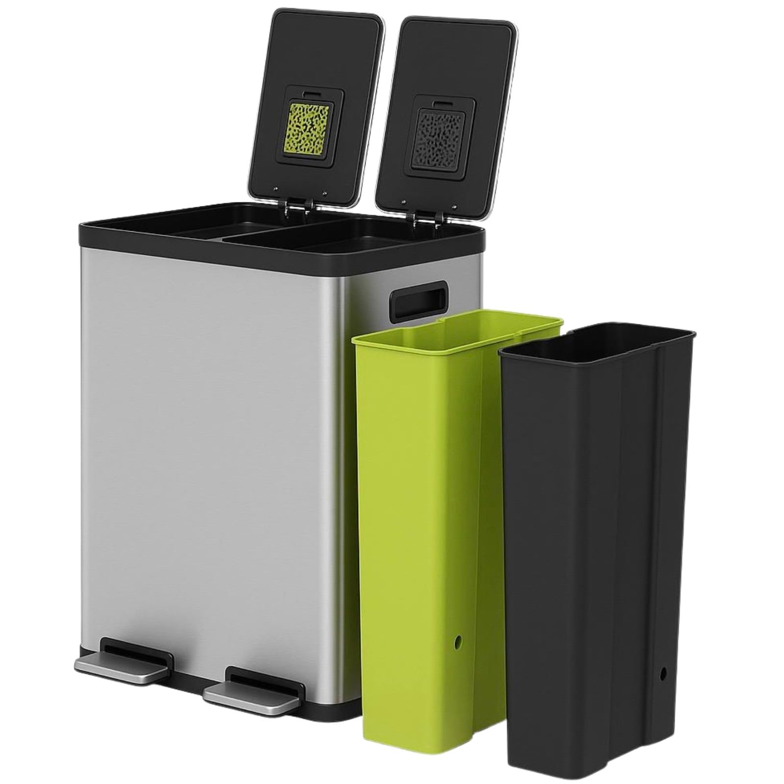 Simpli-Magic 60 Liter / 16 Gallon Rectangular Hands-Free Dual ...