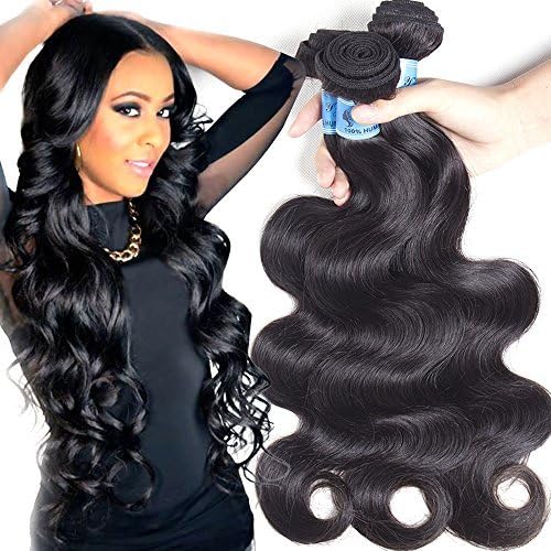 8A Brazilian Body Wave Hair Weave Human Hair Bundles Deals Unprocessed Virgin Remy Hair Extensions Human Hair Weave 300Gram 100% Virgin Brazilian Hair 3 Bundles Full Head(10 10 10)