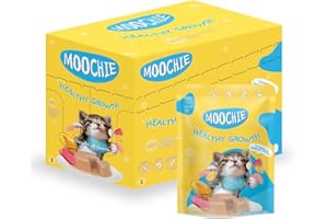 MOOCHIE Grain Free Kitten Wet Food - Healthy Growth - Made with Tuna & Chicken Paté - No Artificial Flavors or Preservative - 12 x 2.5 oz Pouch
