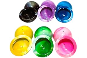 Zugar Land Colorful Rubber Marble Poppers - Pack (1.75") Pop-Up Half Balls with Marble Tie Dye Color Designs. Retro 90s Kid Toys Party Favor (12)