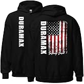 Aggressive Thread Duramax Hoodie Mens Diesel Truck Sweatshirt American Flag With American Flag