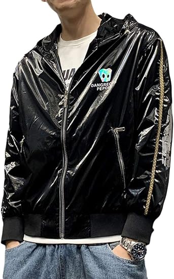 Amazon Shuming ジャケット メンズ ショート丈 ジャンパー フード付き ショートコート 春服 アウターストリート系 原宿風アウター コート ジャケット 通販 Amazon Shuming ジャケット メンズ ショート丈 ジャンパー フード付き ショートコート 春服 アウターストリート系 原宿風アウター コート ジャケット 通販