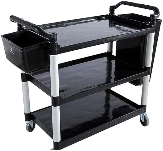 LQUIDE Werkzeugwagen - Dicker Kunststoff Hotel Sammelwagen Sammelwanne