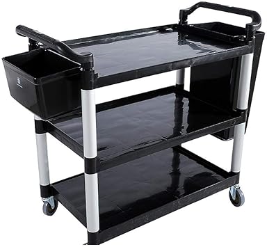 LQUIDE Werkzeugwagen - Dicker Kunststoff Hotel Sammelwagen Sammelwanne