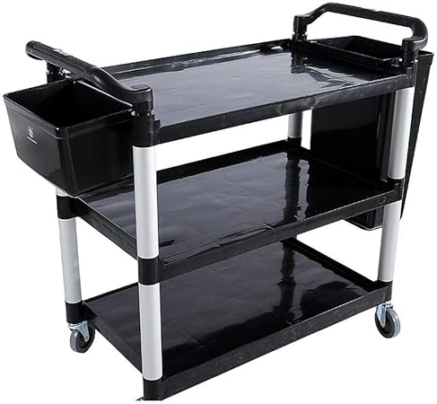 LQUIDE Werkzeugwagen - Dicker Kunststoff Hotel Sammelwagen Sammelwanne