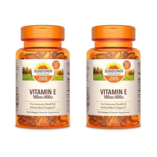 Vitamin E 400 IU DiAlpha, 100 Synthetic Softgels 100 Ct, 2 Pack