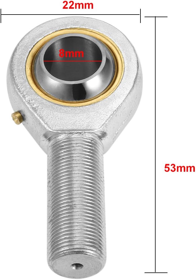 Sourcingmap POS8, Rod End Bearing, 8mm Inside Dia Economy Self Lubricating Male Right Hand 4pcs, Pos8 / 8mm Bore, POS8, 8mm Bore - Image 4