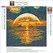 Staron DIY 5D Diamond Painting, Full Drill Sunset Diamond Embroidery Rhinestone Painting Cross Stitch Kit Wall Art Decor 5D Diamond Painting by Number Kits Home Decor (Fine after Rain❤️)