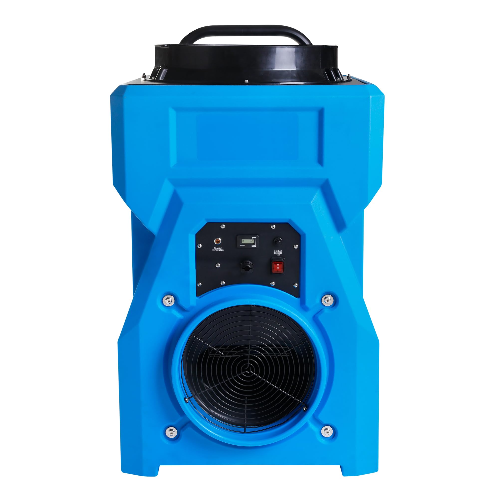 1000cfm Portable Industrial Air Purifier Negative Air Scrubber - Powerful 1HP Motor, True HEPA Filter, 2-Speed, Handle and wheels 3-Year Warranty (Blue w/Inlet Adaptor)