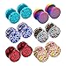 JewelrieShop Fake Plugs Faux Gauges Plugs Earring for Men Stainless Steel Studs Circle Flat Back Cheater Illusion Tunnel Dumbbell Earrings Ear Plugs Women(06. Two of Each Color, 6 Pairs,16G,10mm)
