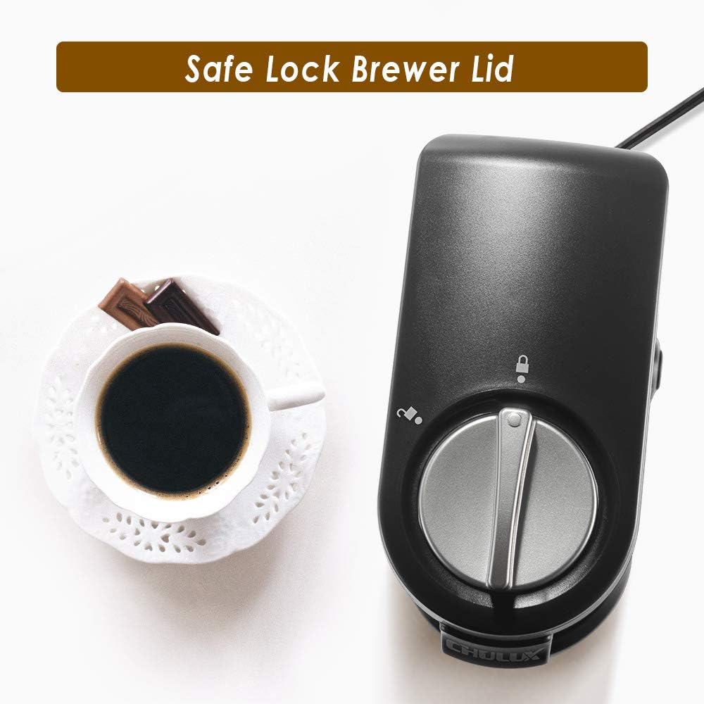 CHULUX Single Serve Coffee Maker Brewer for Single Cup Capsule with 12 Ounce Reservoir, Black: Kitchen & Dining
