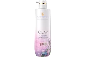 Olay Body Wash for Women, Couldn't Be Lovelier Glinda's Edition, Intensely Hydrating & Renewing, Pro-Hyaluronic Acid Serum with Vitamin B3, For All Skin Types, Raspberry & Bubbles Scent, 20 fl oz