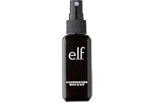 e.l.f. Illuminating Mist & Set, All Day Wear, Refreshes Makeup & Revitalizes Skin, Small, 2.02 Fl Oz (60mL)