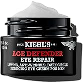Kiehl's Age Defender Eye Repair, Anti-Aging Eye Cream for Men, Lift, Firm and Visibly Reduce Dark Circles and Crow’s Feet, Instantly Brightens, Paraben-free, Fragrance-free - 0.5 fl oz