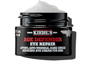 Kiehl's Age Defender Eye Repair, Anti-Aging Eye Cream for Men, Lift, Firm and Visibly Reduce Dark Circles and Crow’s Feet, Instantly Brightens, Paraben-free, Fragrance-free - 0.5 fl oz