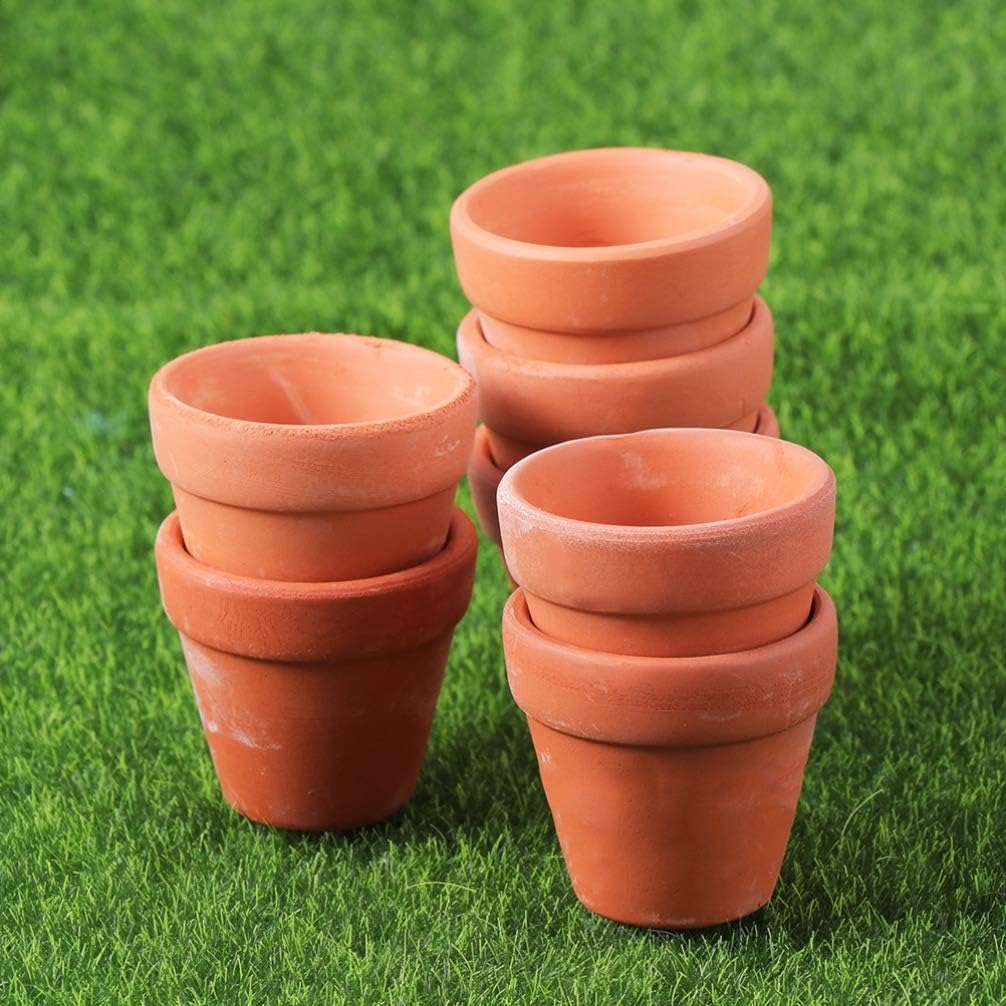 Yardwe 12 Pcs Mini Small Succulent Clay Ceramic Plant Pots Nursery Pot Terracotta Pot for Wedding Favor Plants Crafts (3x3cm) - Image 3