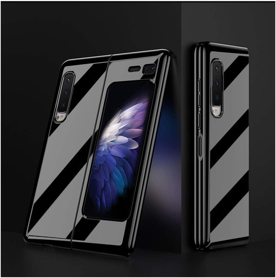 QYAYQ Case Fold for Samsung Galaxy W20 UV Piano Paint Pattern Slim Fit Shockproof Foldable Screen PC Protect Case,Black,W20 5G