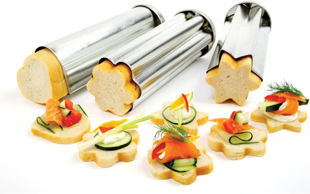 Norpro Tin Canape Mold Set Of 3 Silver Amazon Co Uk Kitchen Home