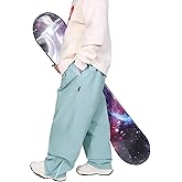 BUMDEEP Womens and Mens Ski Pants Winter Waterproof Baggy Pants Outdoor Oversize Cargo Snowboard Pants