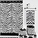 DS BATH Zebra Black Shower Curtain,Polyester Fabric Shower Curtain,Print Shower Curtains for Bathroom,Contemporary Decorative Waterproof Bathroom Curtains,72 inches W x 72 inches H