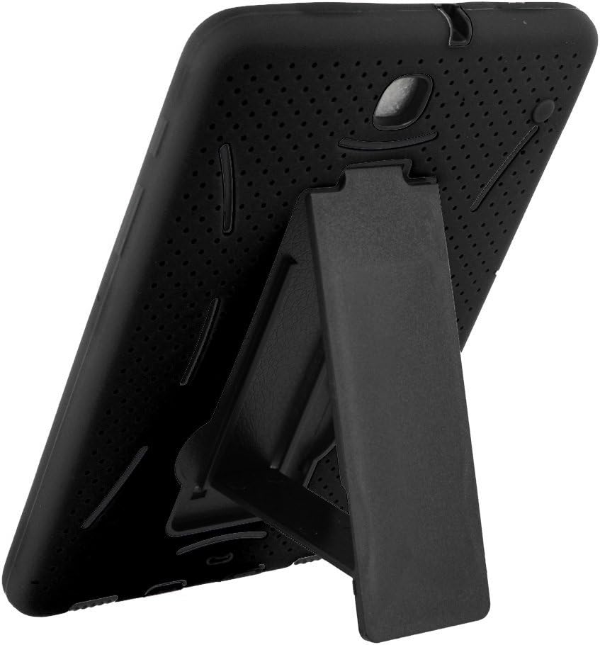 Galaxy Tab S2 8.0 Case, KIQ Heavy Duty Hybrid Silicone Skin Case Drop Protection Cover with Stand, Screen Protector for Samsung Galaxy Tab S2 8.0 SM-T715 (Black)
