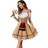 Populus Oktoberfest Dirndl Dress Costume for Women German Traditional Bavarian Outfits