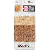 Scunci No-Slip Grip Color Match Curve unisex Bobby Pins 2.75", Blonde, 36 Count