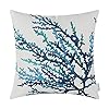 CaliTime-Canvas-Throw-Pillow-Cover-Shell-for-Couch-Sofa-Home-Decoration-Aquarelle-Painting-Print-18-X-18-Inches-Sea-Coral-Tree-Blue-Teal CaliTime Canvas Throw Pillow Cover Shell for Couch Sofa Home Decoration Aquarelle Painting Print 18 X 18 Inches Sea…
