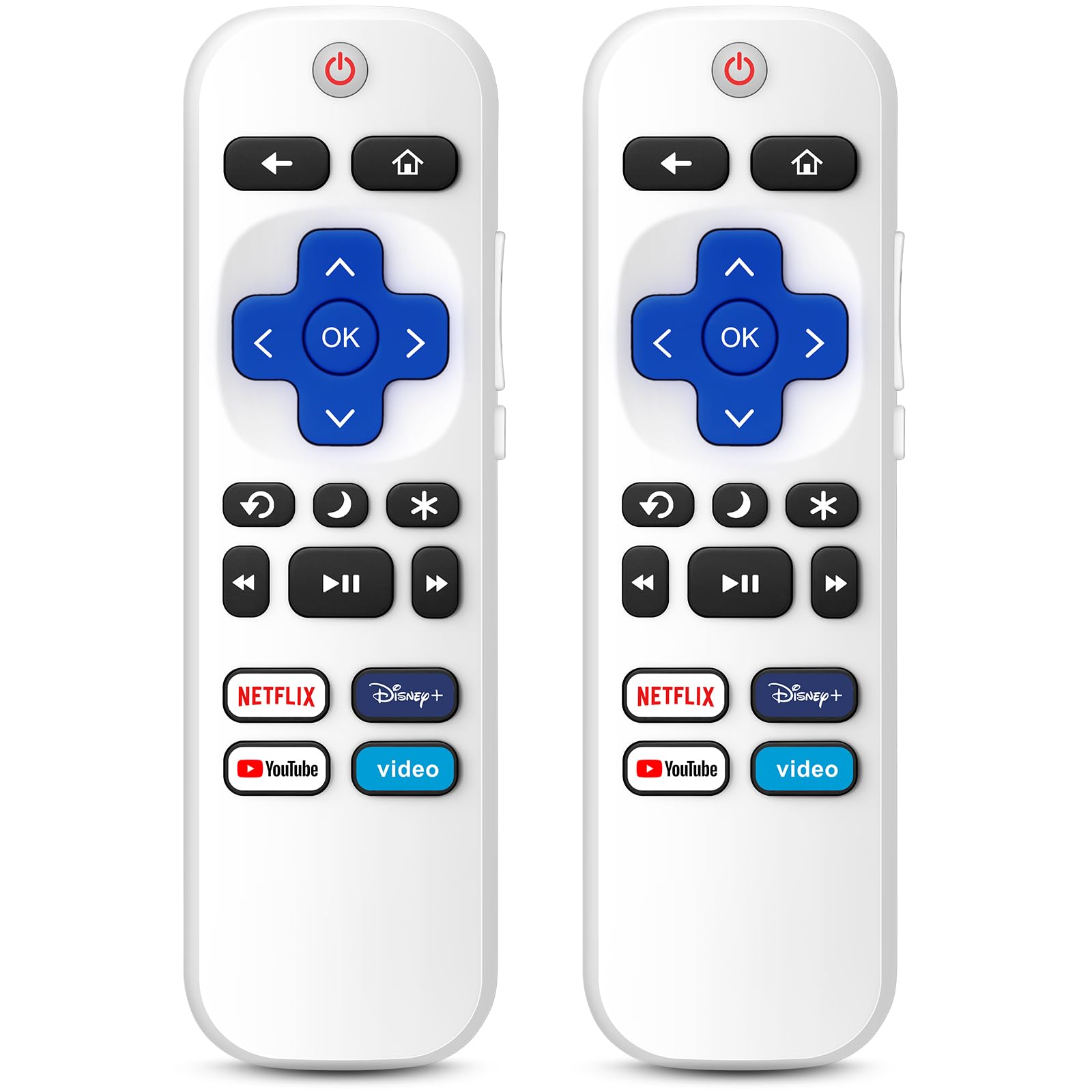 Photo 1 of (Pack of 2) Remote Control Only for TCL Onn Hisense Sharp Philips Westinghouse Insignia Element TLC Roku Smart TV Ruko Ruku Roko Remotes Replacement-1 Year Warranty