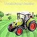 Fistone 1:16 Truck Inertia Farm Tractor Modern Farm Machinery Car Toy Simulation Farmer Tractor Hobby Toys for Kids with LED Lights