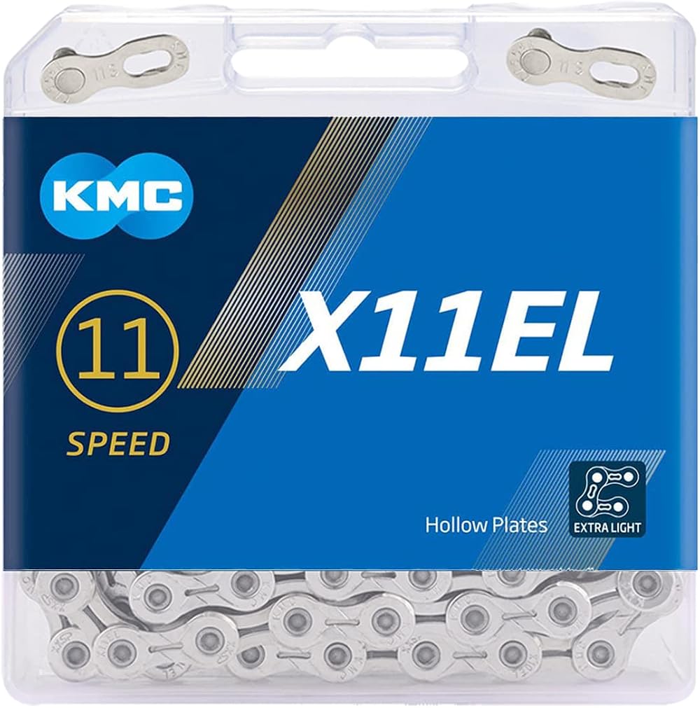 KMC X11EL 11 Speed Chain 118 Links Silver for 11-Speed Drives