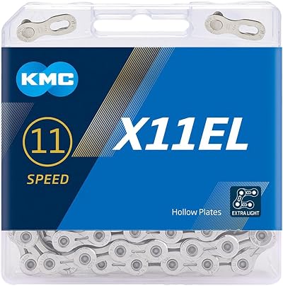 KMC X11EL 11 Speed Chain 118 Links Silver for 11-Speed Drives