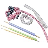 MicoSim 6 PCS Fabric Tube Turners Set,Assorted Sizes Fabric Loop Turner, Bodkin Drawstring Threader for Sewing DIY Tool