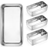 Onader Bread Loaf Pans Set of 8, 9 x 5 Inch Stainless Steel Deep Meatloaf Pan for Baking