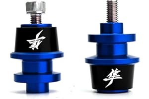 MOWOK Fits For SUZUKI Hayabusa GSX1300R GSX 1300R Gen 3 1999-2021 2022 2023 2024 2025 Accessories Motorcycle M8 Swingarm Spools Slider Stand (Black) (Blue)