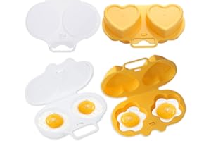 LDBKLGHJ 2 Pcs Premium Egg Mold - Accessories & Microwave Egg Cooker Combo - Perfect for Egg Poacher, Boiler, Steamer, and Mo