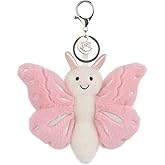 Apricot Lamb Free Butterfly Cute Keychain, Soft Stuffed Plush Keychain Toys for Kids’ Backpack, Purse, 5.2 Inches