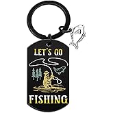 Davrock Fish Keychain Stocking Stuffers for Fishermen Fish Gifts For Men Fathers Day Keychain for Dad Christmas Gifts Fishing Accessories for Men Fishing Stuff Gift for Fisherman