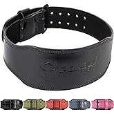 7mm Leather Weight Lifting Belt (IPF, USAPL, USPA, IPL USAW & IWF Approved) - 4" to 2” Tapered Premium Weightlifting Belt for Olympic Lifting, Powerlifting, Cross training, Gym, Workout & Weight Training - Weightlifting Belts for Men and Women