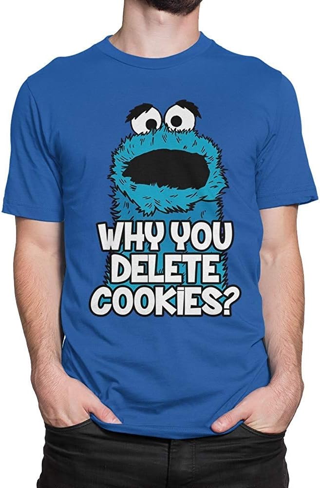 doohcwBDJ Cookie Monster Delete Cookies Mens Funny Cool T-Shirt